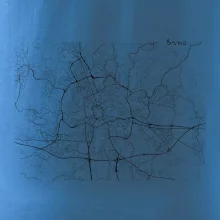 Černobílá mapa Brno