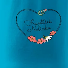 Tričko se jmény dětí - srdce na prsu