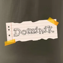 Papírek se jmenovkou - vlastní jméno