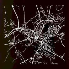 Mapy měst černobílé Turnov