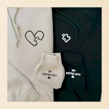 Párova mikina - srdce puzzle doplňuješ mě