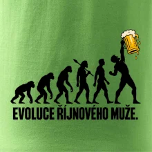 Evoluce říjnového muže s velkým půllitrem piva