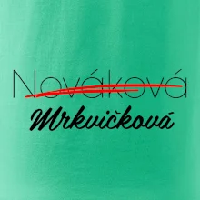 Svatební triko - změna příjmení