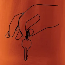 Klíče a ruka jedním tahem