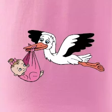 Čáp a miminko - holka (Hana-creative)