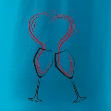 Víno je láska - srdíčka