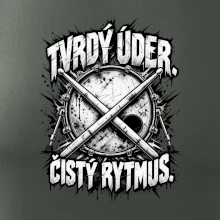 Tvrdý úder čistý rytmus - černobílé zkřížené paličky