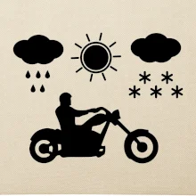 Motorkář za každého počasí - chopper