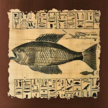 Egyptské hieroglyfy ryba