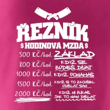 Hodinová mzda řezník