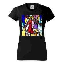 Vitráž - Ježíš a kříž