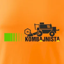 Kombajnista zelená a žlutá