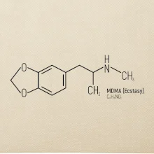 Molekulární struktura MDMA Extáze