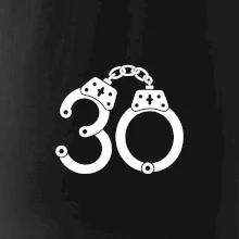 Narozeninové tričko pro policajta - pouta 30