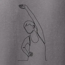 Protahující se žena jedním tahem