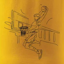 Basketbalista jedním tahem - výskok