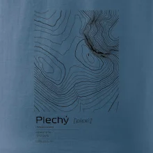 Plechý - vrstevnice v obdélníku