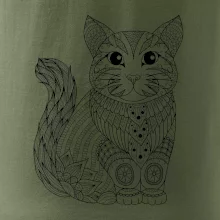 Kočka sedící mandala