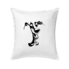 Černobílá karikatura chrt