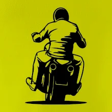 Motorkář na zádech - chopper