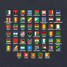 Vlajky států - Afrika