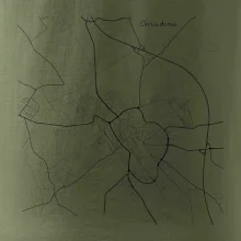 Černobílá mapa Chrudim