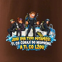 Dva typy potápěčů v neoprenu