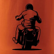 Motorkář na zádech - chopper