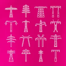 Typy stožárů vysokého napětí