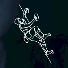 Lezecká stěna jedním tahem