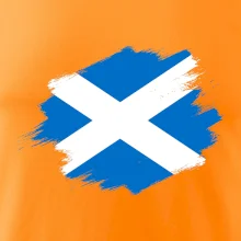 Skotská vlajka kreslená štetcem