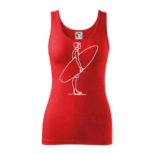 Surfař stojící jedním tahem