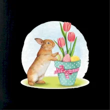 Velikonoční zajíček tulipány