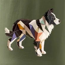 Border colie slepená z papíru