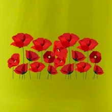 Vlčí mák v řadě