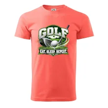 Golfová hůl s míčkem eat sleep repeat
