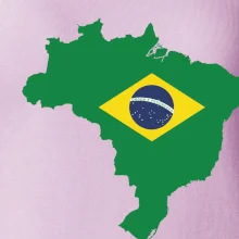 Brazílie vlajka v mapě