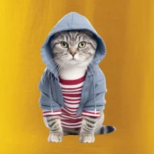 Kočka v pruhovaném triku