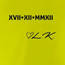 Datum výročí a iniciály