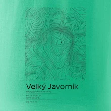 Velký Javorník - vrstevnice v obdélníku