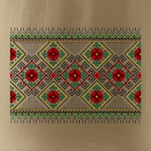 Ukrajinský vzor - Červeno Zelený