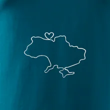 Mapa Ukrajiny - srdce Mapa Ukrajiny - srdce