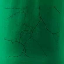 Černobílá mapa Kralupy nad Vltavou