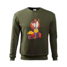 Horník těží bitcoiny