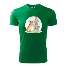 Velikonoční zajíček tulipány