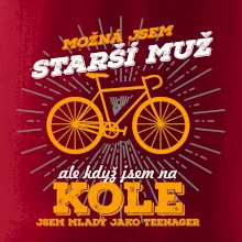 Starší muž - cyklista silniční kolo Starší muž - cyklista silniční kolo