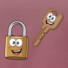 Parové triko - Zámek a klíč