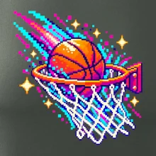 Pixel art basketbalový koš
