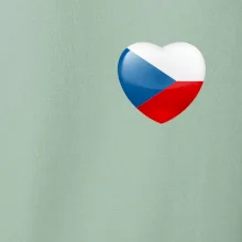 Česká vlajka srdce - pravé prso
