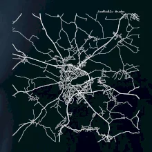 Černobílá mapa  Jindřichův Hradec (37701)